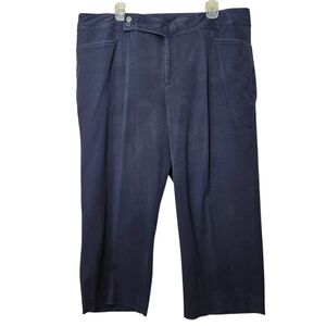 Chaps Navy Blue Cropped Chino Pants 18W EUC Straight Leg Business Casual